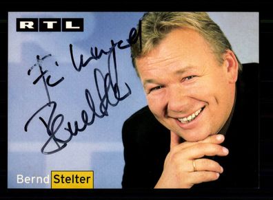 Bernd Stelter RTL Autogrammkarte Original Signiert ##BC 190539