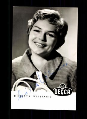 Christa Williams DECCA Karte 50er Jahre Original Signiert ## BC 191185