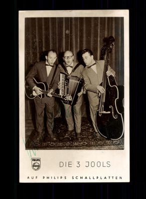 Die 3 Jools Philips Karte 50er Jahre Original Signiert # BC 191240