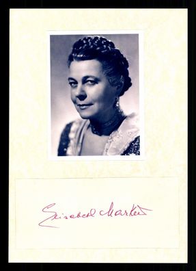 Elisabeth Markus 1895-1970 Schauspielerin Österreich Orig Signiert ## BC G 36899
