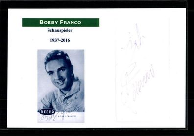 Bobby Franco 1937-2016 Original Signiert ## BC 191296