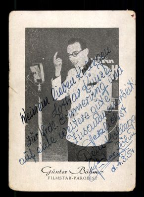 Günther Böhm Autogrammkarte Original Signiert ## BC 191341