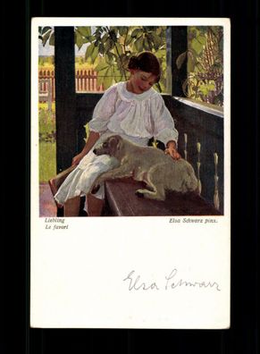 Elsa Schwarz Autogrammkarte Original Signiert Künstlerin ## BC 190513