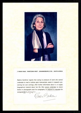 Nadine Gordimer 1923-2014 Schriftstellerin Nobelpreis Literatur 1991 #BC G 37104
