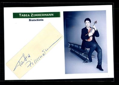 Tabea Zimmermann Bratschistin Original Signiert ## BC 191306