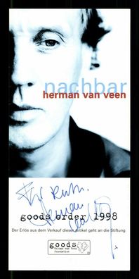Herman van Veen Niederlande Autogrammkarte Original Signiert ## BC G 36155