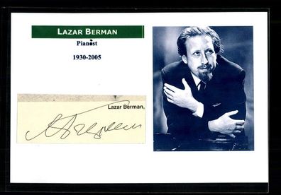 Lazar Berman 1930-2005 Pianist Original Signiert ## BC 191305