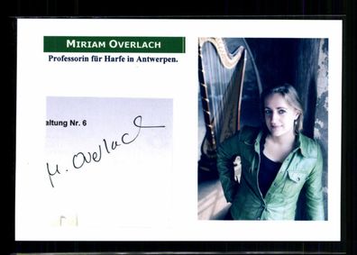 Miriam Overlach Professorin für Harfe in Antwerpen Original Signiert # BC 191319
