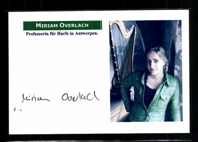 Miriam Overlach Professorin für Harfe in Antwerpen Original Signiert # BC 191320