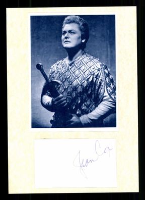Jean Cox 1922-2012 Opernsänger Original Signiert ## BC G 37099