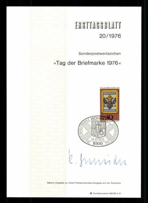 Kurt Gscheidle 1924-2004 Ersttagsblatt 20/1976 Original Signiert # BC G 36678