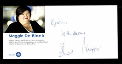 Maggie de Block Autogrammkarte Original Signiert # BC G 36235