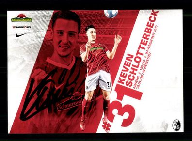 Keven Schlotterbeck Autogrammkarte SC Freiburg 2021-22 Original Signiert
