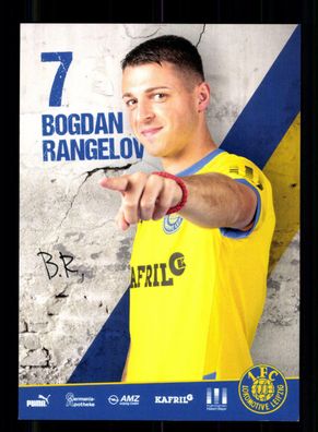 Bogdan Rangelov Autogrammkarte 1 FC Lokomotive Leipzig 2021-22 Original Signiert