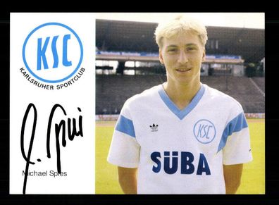 Michael Spies Autogrammkarte Karlsruher SC 1987-88 Original Signiert