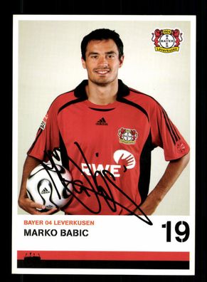 Marco Babic Autogrammkarte Bayer Leverkusen 2006-07 Original Signiert