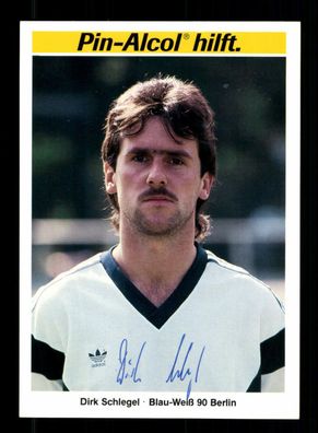 Dirk Schlegel Autogrammkarte Blau weiß 90 Berlin 1988-89 Original Signiert