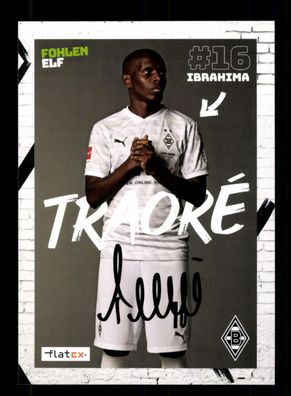 Ibrahima Traore Autogrammkarte Borussia Mönchengladbach 2020-21 Original Sign.