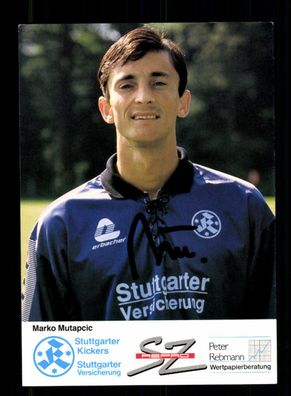 Marko Mutapcic Autogrammkarte Stuttgarter Kickers 1993-94 Original Signiert