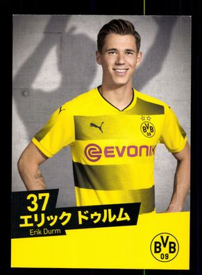 Erik Durm Autogrammkarte Borussia Dortmund 2017-18 Japan Karte