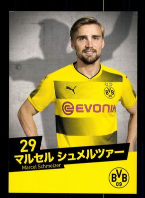 Marcel Schmelzer Autogrammkarte Borussia Dortmund 2017-18 Japan Karte