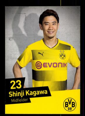 Shinji Kagawa Autogrammkarte Borussia Dortmund 2017-18 USA Karte