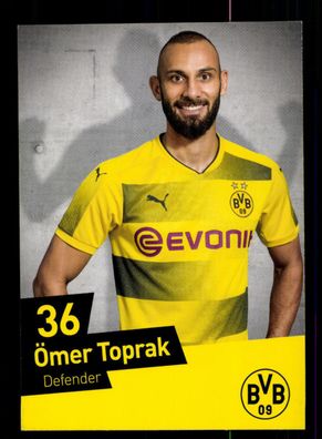 Ömer Toprak Autogrammkarte Borussia Dortmund 2017-18 USA Karte