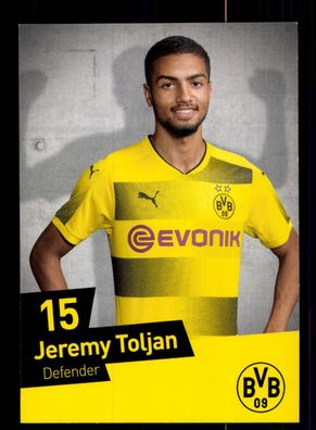 Jeremy Toljan Autogrammkarte Borussia Dortmund 2017-18 USA Karte