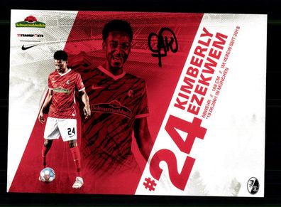 Kimberly Ezekwem Autogrammkarte SC Freiburg 2021-22 Original Signiert