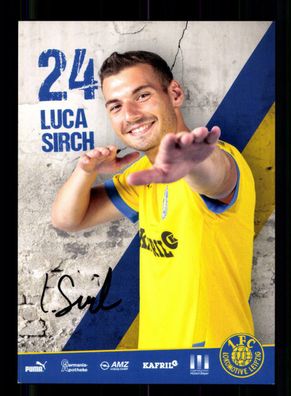 Luca Sirch Autogrammkarte 1 FC Lokomotive Leipzig 2021-22 Original Signiert