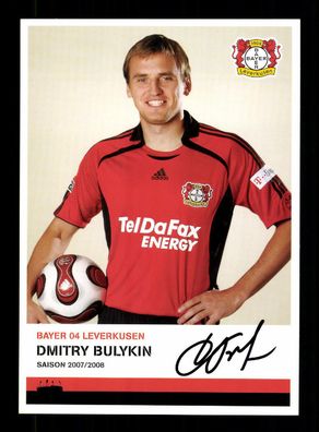 Dmitry Bulykin Autogrammkarte Bayer Leverkusen 2007-08 Original Signiert