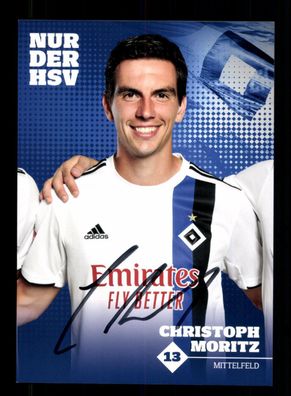 Christoph Moritz Autogrammkarte Hamburger SV 2019-20 Original Signiert