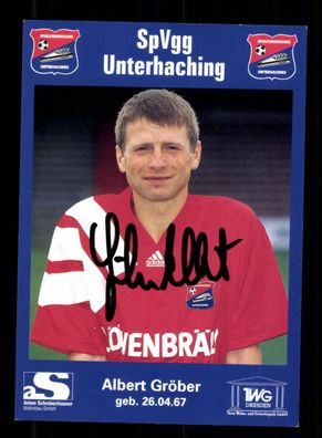 Albert Gröber Autogrammkarte SpVgg Unterhaching 1995-96 Original Signiert