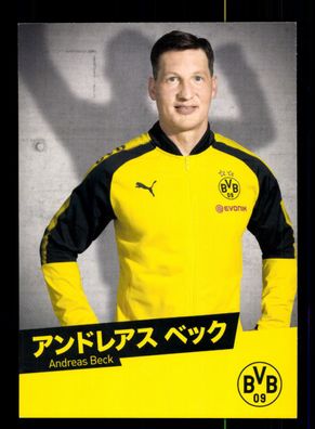 Andreas Beck Autogrammkarte Borussia Dortmund 2017-18 Japan Karte