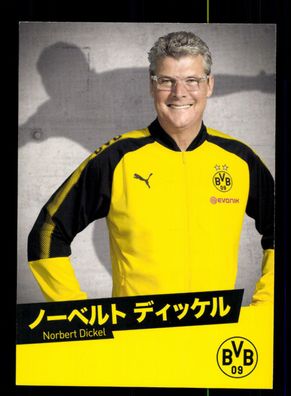 Norbert Dickel Autogrammkarte Borussia Dortmund 2017-18 Japan Karte