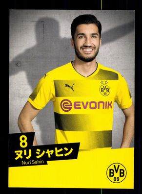 Nuri Sahin Autogrammkarte Borussia Dortmund 2017-18 Japan Karte