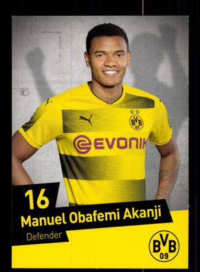 Manuel Obafemi Akanji Autogrammkarte Borussia Dortmund 2017-18 USA Karte