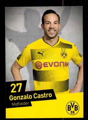 Gonzalo Castro Autogrammkarte Borussia Dortmund 2017-18 USA Karte