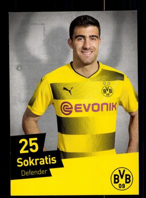 Sokratis Autogrammkarte Borussia Dortmund 2017-18 USA Karte