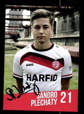 Sandro Plechaty Autogrammkarte Rot weiss Essen 2020-21 Original Signiert