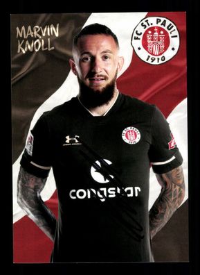 Marvin Knoll Autogrammkarte FC St. Pauli 2020-21 Original Signiert