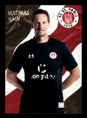Mathias Hain Autogrammkarte FC St. Pauli 2020-21 Original Signiert