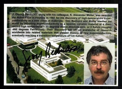Georg Bednorz Autogrammkarte Original Signiert Wissenschaft ## BC G 36262