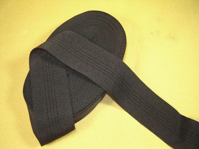 Ripsband Herrenhut Hutband gemustert hochwertig schwarz grau 4,7cm breit Meter RB79