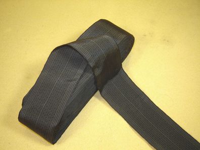 Ripsband seidig Herren Hutband gemustert hochwertig schwarz oliv 4,5cm Meter RB80
