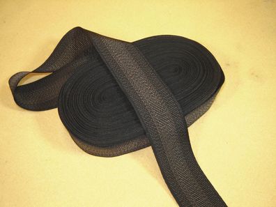 Ripsband Herren Hutband gemustert hochwertig schwarz goldbraun 4cm breit Meter RB77