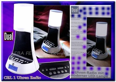 DUAL CRL1 Uhren Radiowecker LED Nacht Tisch Lampe Dimmer Snooze LCD PLL AUX IN