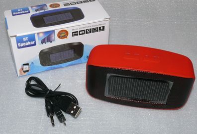 CH383 BT Solar Lautsprecher FM Scan Radio Bluetooth 3.0 TF Card USB 30W 400mA Ro