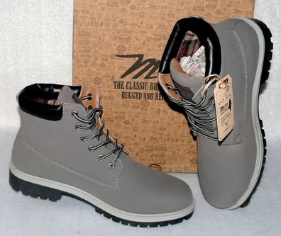 Marlboro Classic MCS Haerzong MX172M897 Leder Schuhe Boots Stiefel Grau 40 44