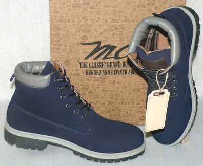 Marlboro Classic MCS Haerzong MX172M897 Leder Schuhe Boots Stiefel Navy 40 45